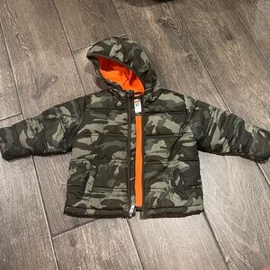 healthtex Camouflage Puffer Jacket with Orange Lining